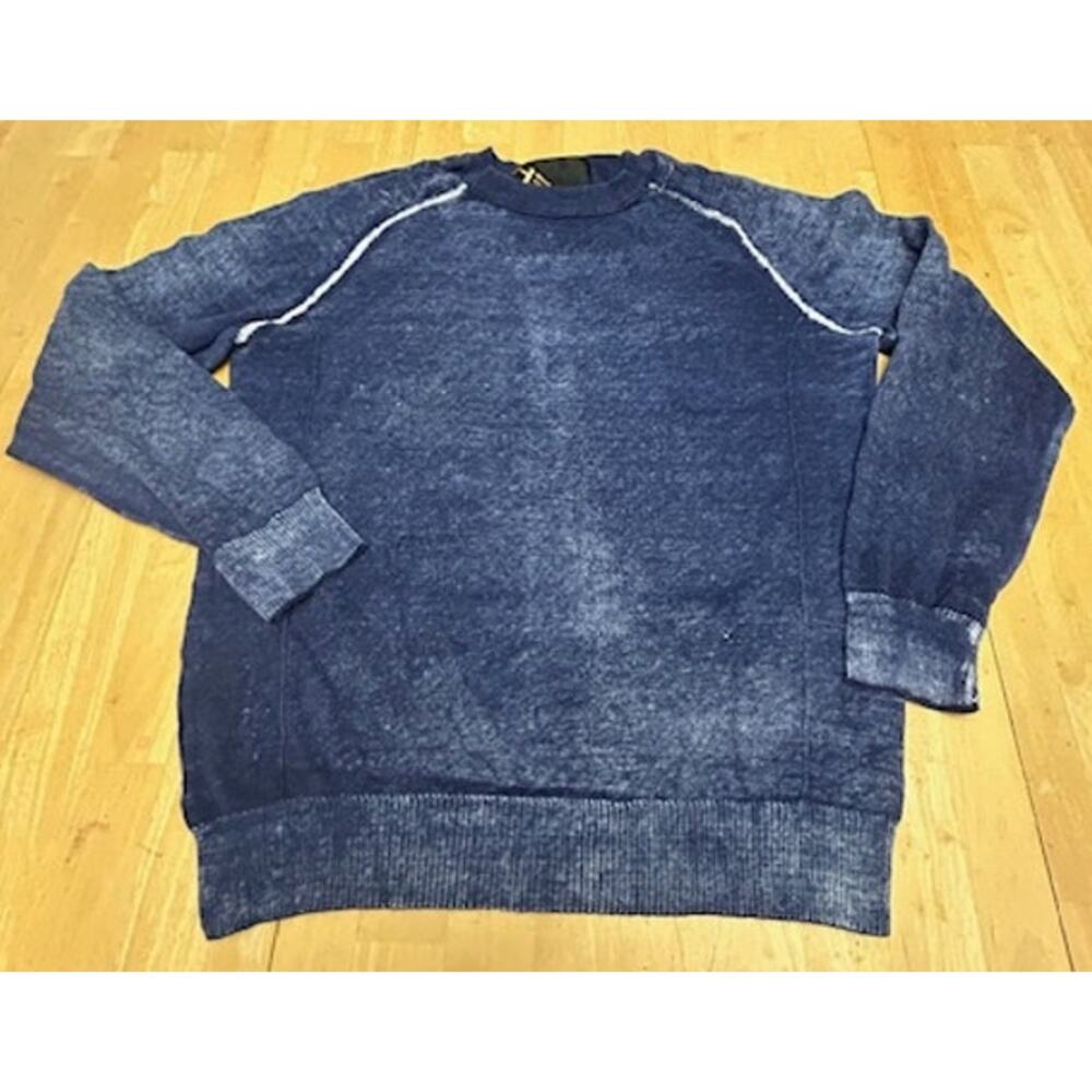 Helix Sweater Mens Blue Pullover Sweatshirt Long Sleeve Casual Size L